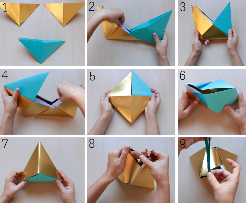 Caja De Origami Para Tus Regalos De Navidad